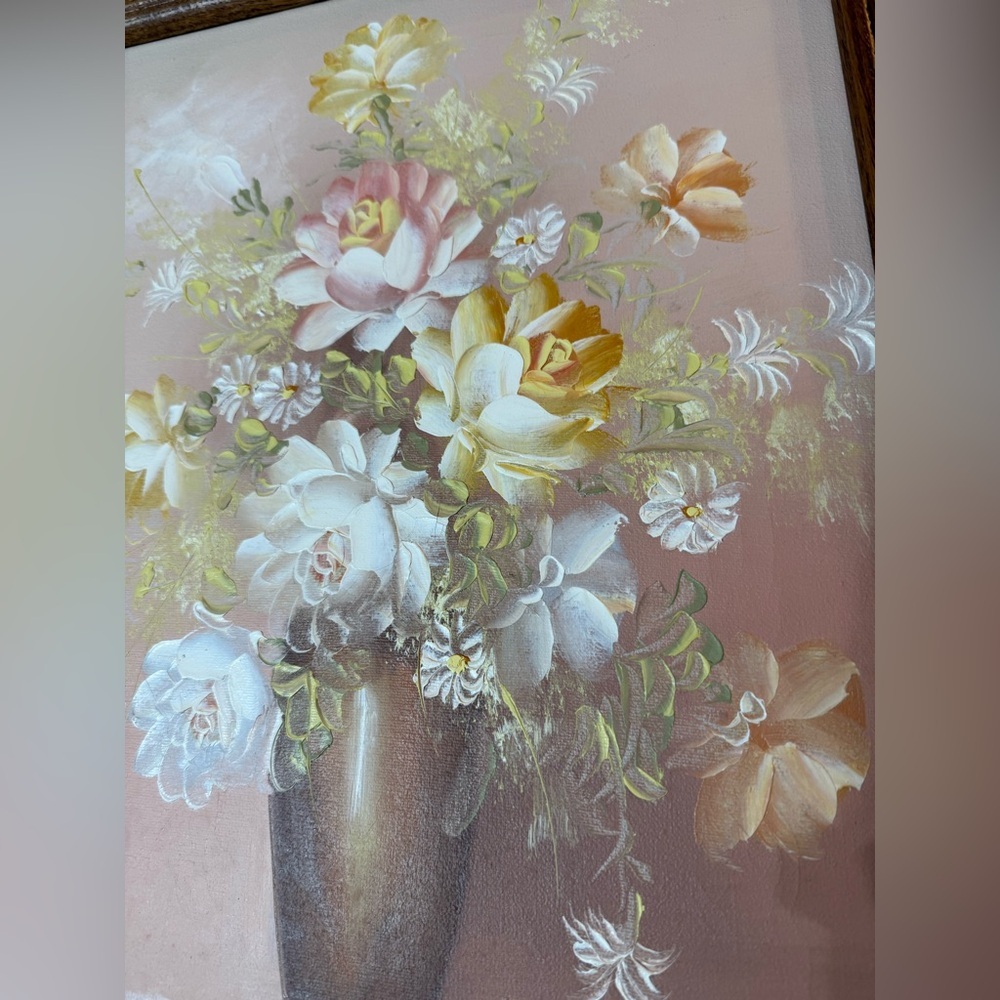 Floral Still Life Oil Painting By Beaumont - Picture 3 of 8